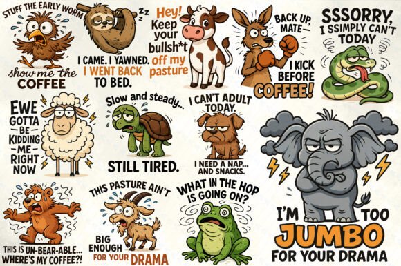 Download Funny Animal Quotes Sublimation PNG - Sublimation Collection